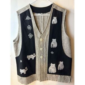 Venus Vest with pockets 100 Nepal cotton Cat Patches